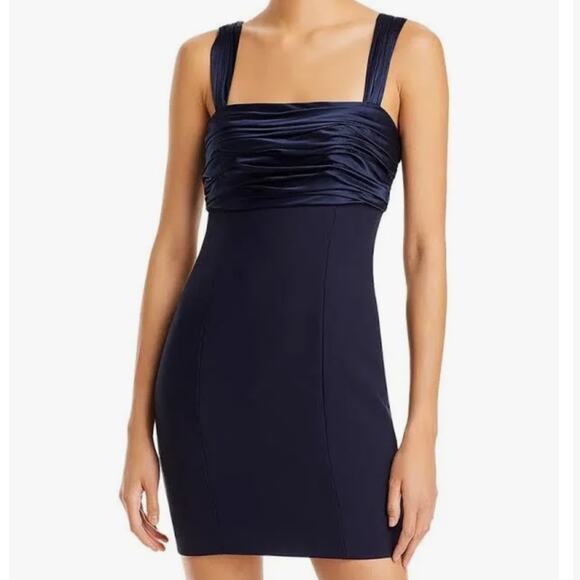Cinq A’ Sept Jaqueline Navy Blue Mini Dress Womens size 2 - Picture 13 of 13